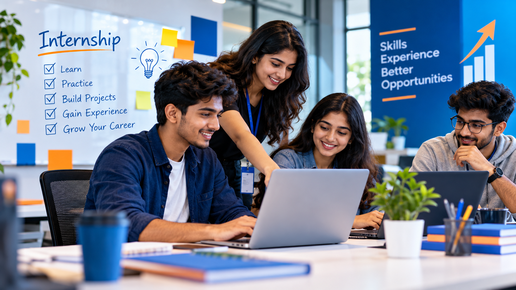Students working on practical IT projects at Weebil Academy